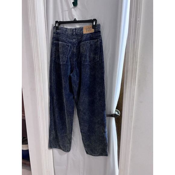 Urban Outfitters Bdg Blue Acid Washed High Rise Baggy Wide Leg Corduroy Pants 29 - Picture 3 of 8